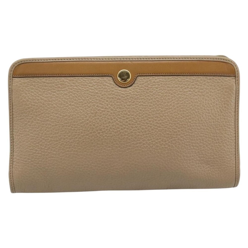 Christian Dior Vintage Zip Pochette Leather